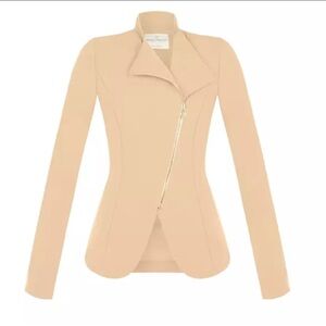 Women's Rinascimento Italian Couture Beige Giacca Jacket, Small